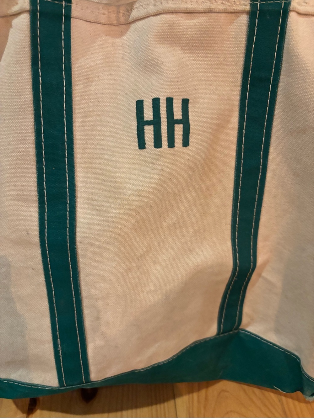 LL Bean HH Large Zipper Boat and Tote - Picture 2 of 5